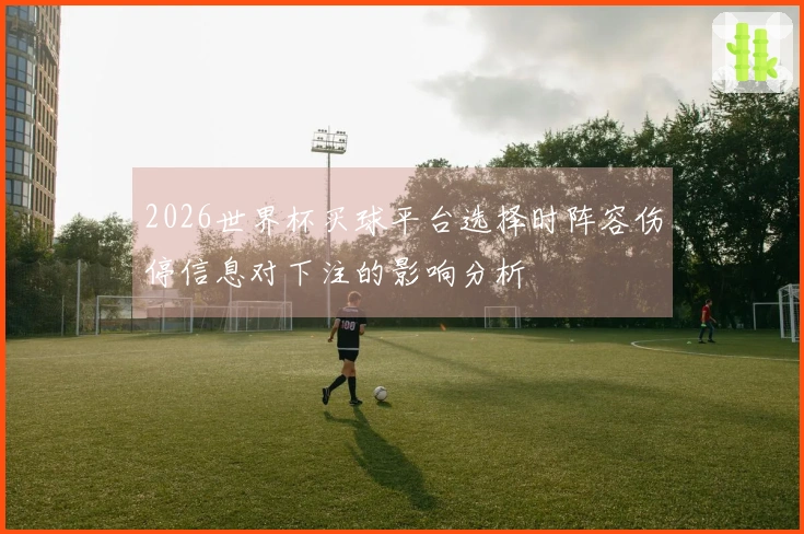 2026世界杯买球平台选择时阵容伤停信息对下注的影响分析